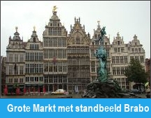 Grote Markt met standbeeld Brabo